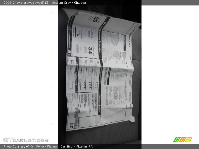 Medium Gray / Charcoal 2009 Chevrolet Aveo Aveo5 LT