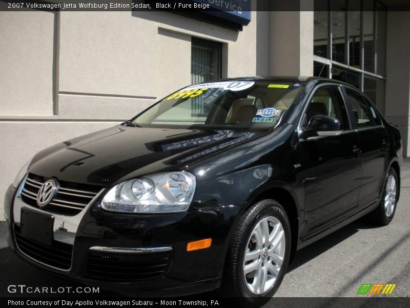 Black / Pure Beige 2007 Volkswagen Jetta Wolfsburg Edition Sedan