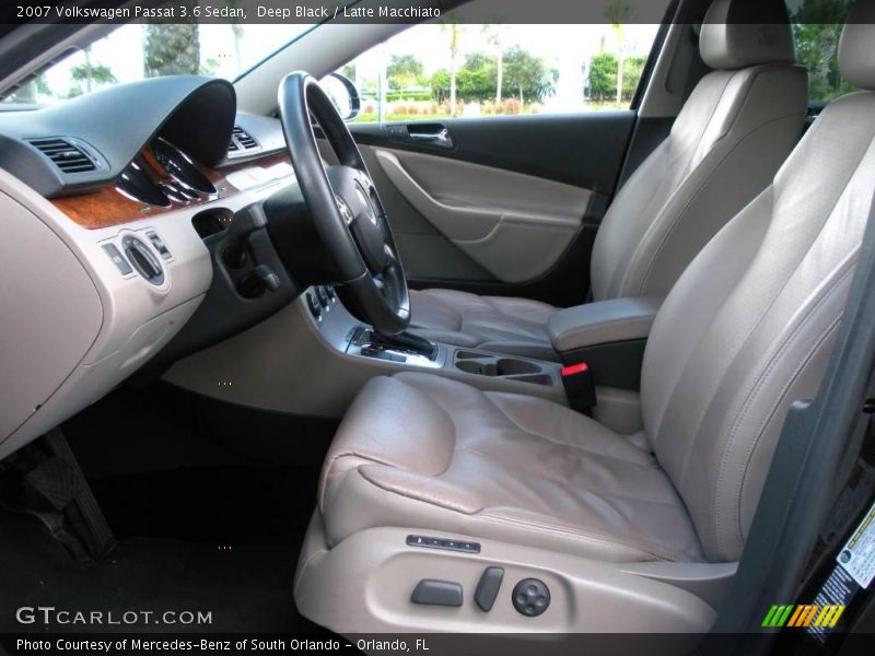 Deep Black / Latte Macchiato 2007 Volkswagen Passat 3.6 Sedan