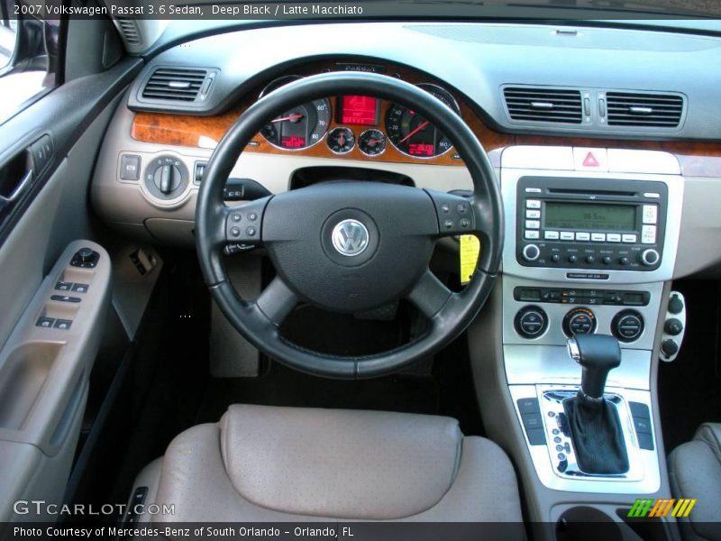 Deep Black / Latte Macchiato 2007 Volkswagen Passat 3.6 Sedan