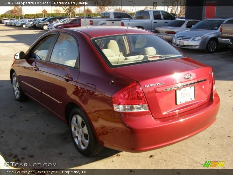 Radiant Red / Beige 2007 Kia Spectra EX Sedan