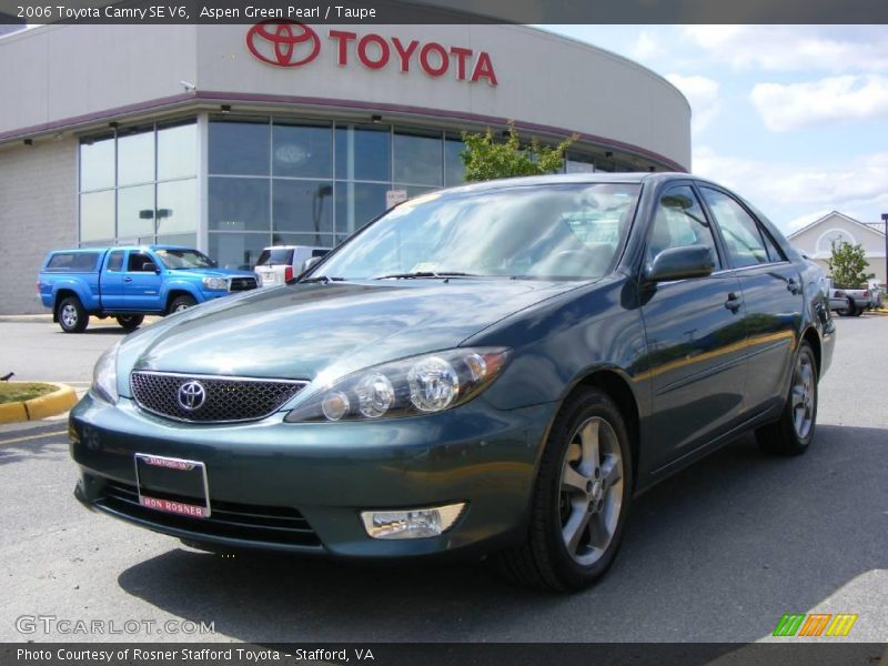 Aspen Green Pearl / Taupe 2006 Toyota Camry SE V6