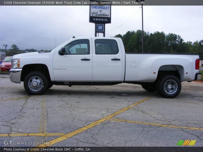 Summit White / Dark Titanium 2009 Chevrolet Silverado 3500HD Work Truck Crew Cab Dually