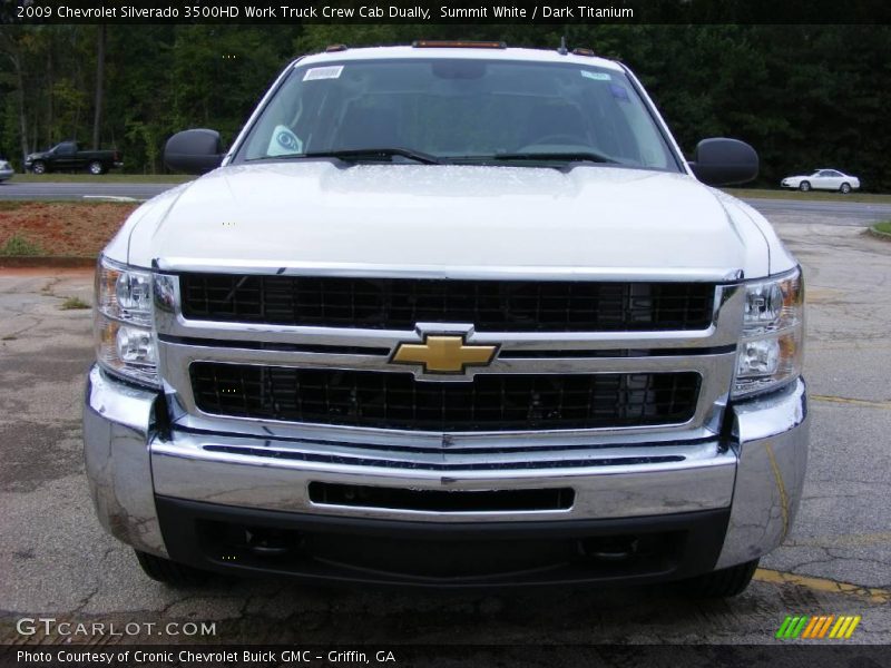 Summit White / Dark Titanium 2009 Chevrolet Silverado 3500HD Work Truck Crew Cab Dually