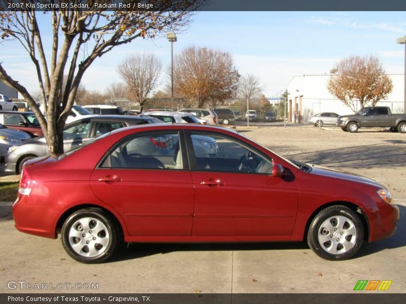 Radiant Red / Beige 2007 Kia Spectra EX Sedan