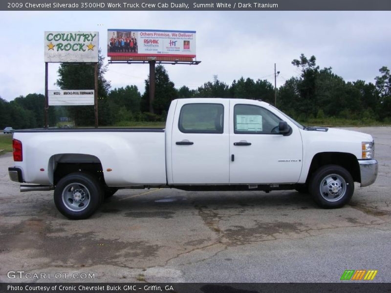 Summit White / Dark Titanium 2009 Chevrolet Silverado 3500HD Work Truck Crew Cab Dually