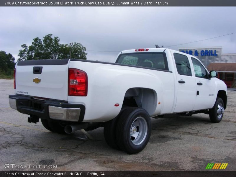 Summit White / Dark Titanium 2009 Chevrolet Silverado 3500HD Work Truck Crew Cab Dually