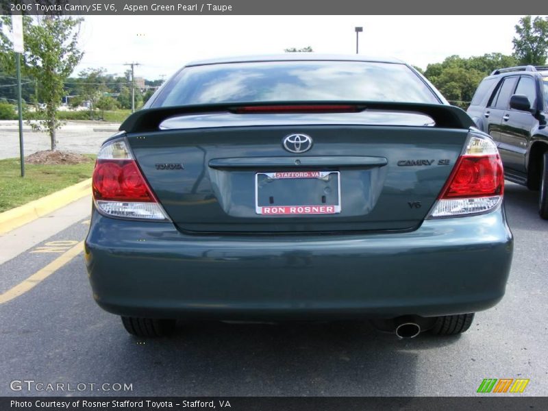 Aspen Green Pearl / Taupe 2006 Toyota Camry SE V6