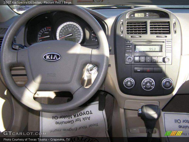 Radiant Red / Beige 2007 Kia Spectra EX Sedan