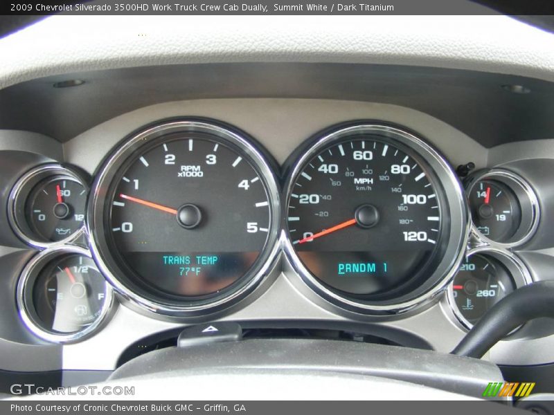 Summit White / Dark Titanium 2009 Chevrolet Silverado 3500HD Work Truck Crew Cab Dually