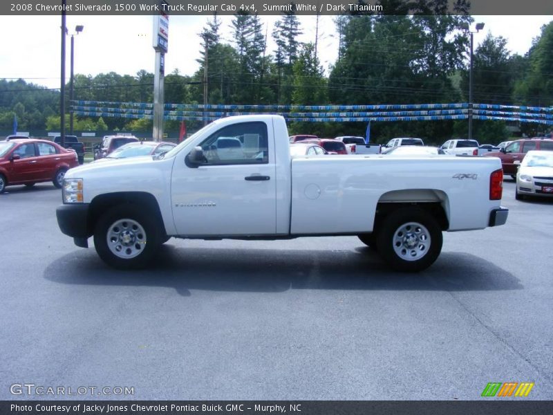 Summit White / Dark Titanium 2008 Chevrolet Silverado 1500 Work Truck Regular Cab 4x4