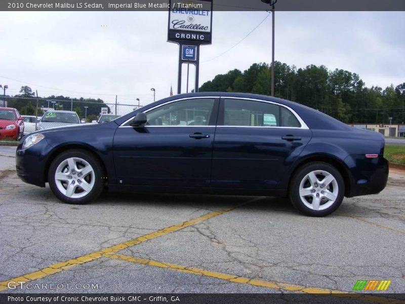 Imperial Blue Metallic / Titanium 2010 Chevrolet Malibu LS Sedan
