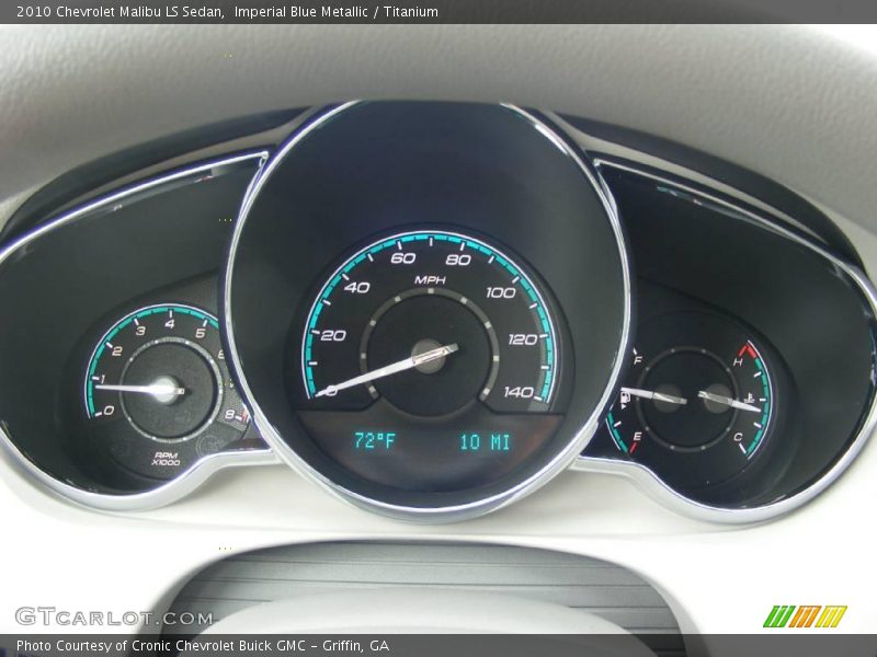 Imperial Blue Metallic / Titanium 2010 Chevrolet Malibu LS Sedan