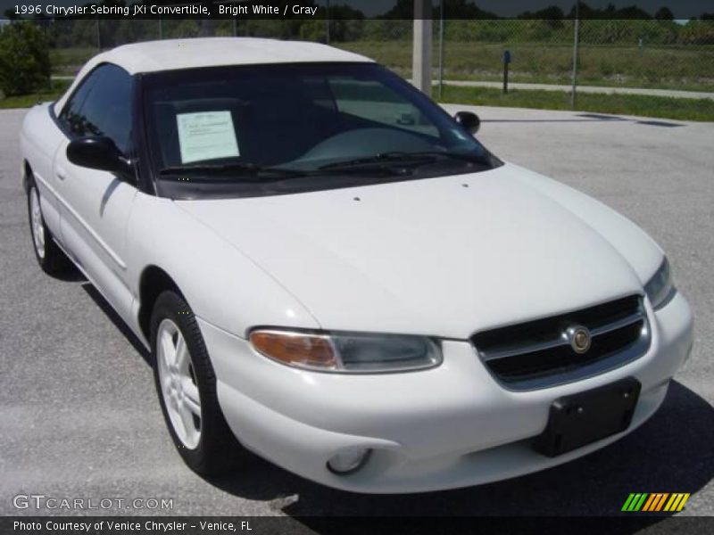 Bright White / Gray 1996 Chrysler Sebring JXi Convertible