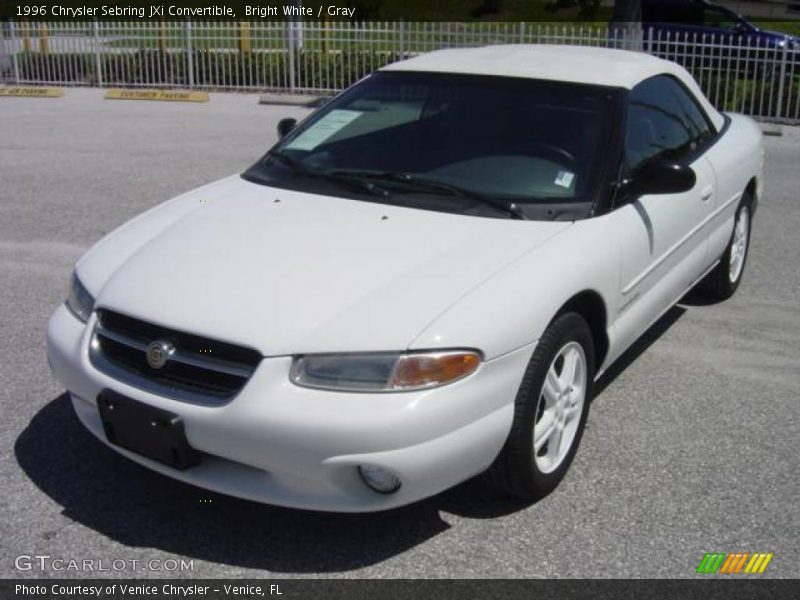 Bright White / Gray 1996 Chrysler Sebring JXi Convertible
