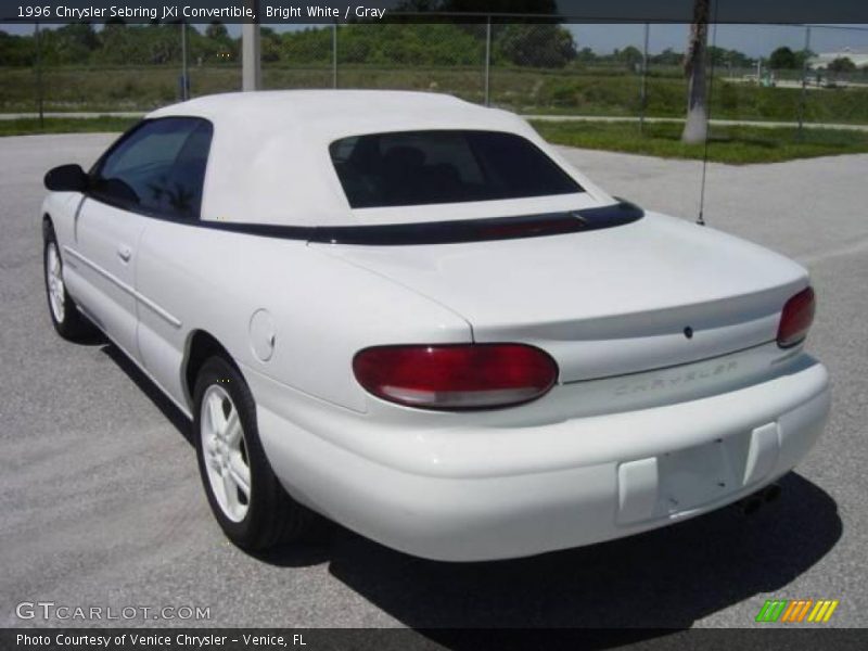 Bright White / Gray 1996 Chrysler Sebring JXi Convertible