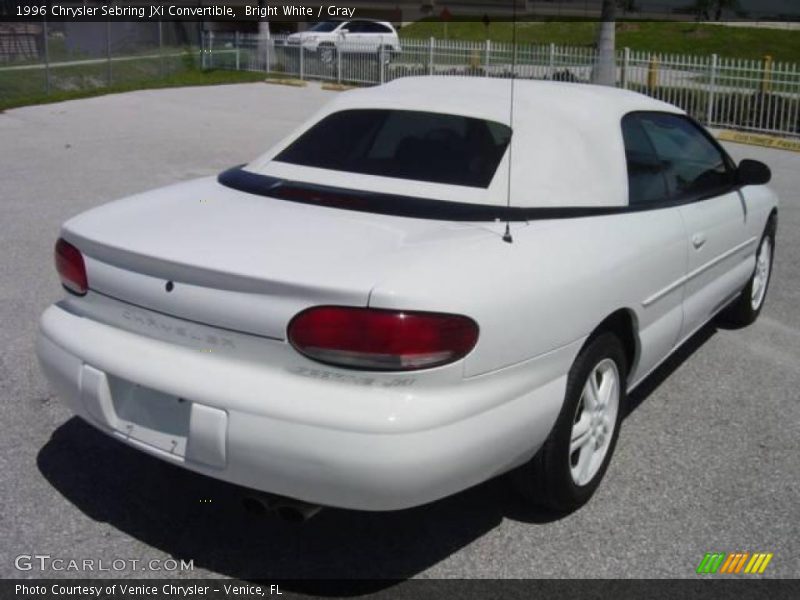 Bright White / Gray 1996 Chrysler Sebring JXi Convertible