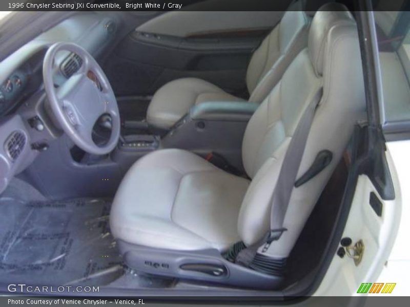Bright White / Gray 1996 Chrysler Sebring JXi Convertible