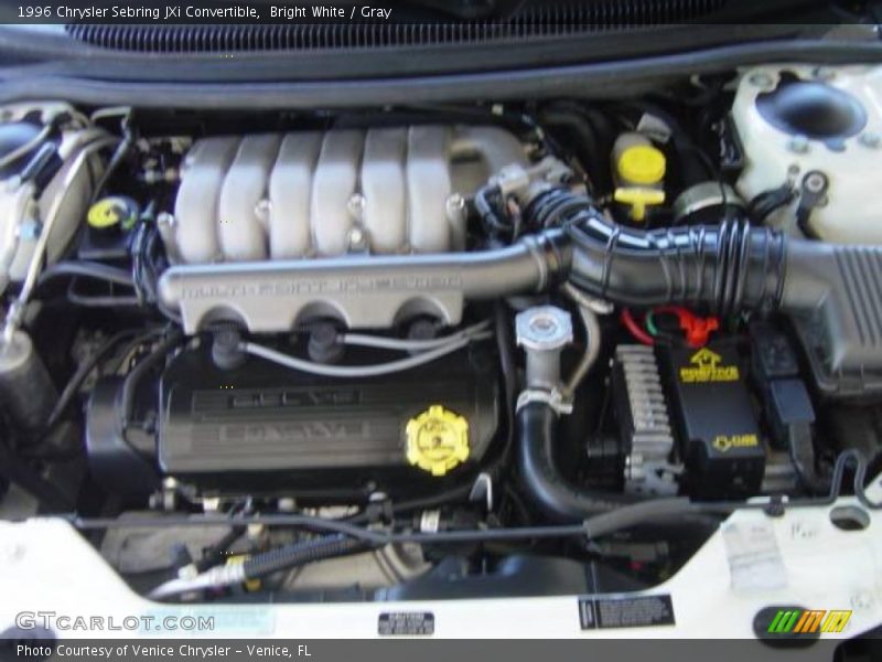 Bright White / Gray 1996 Chrysler Sebring JXi Convertible