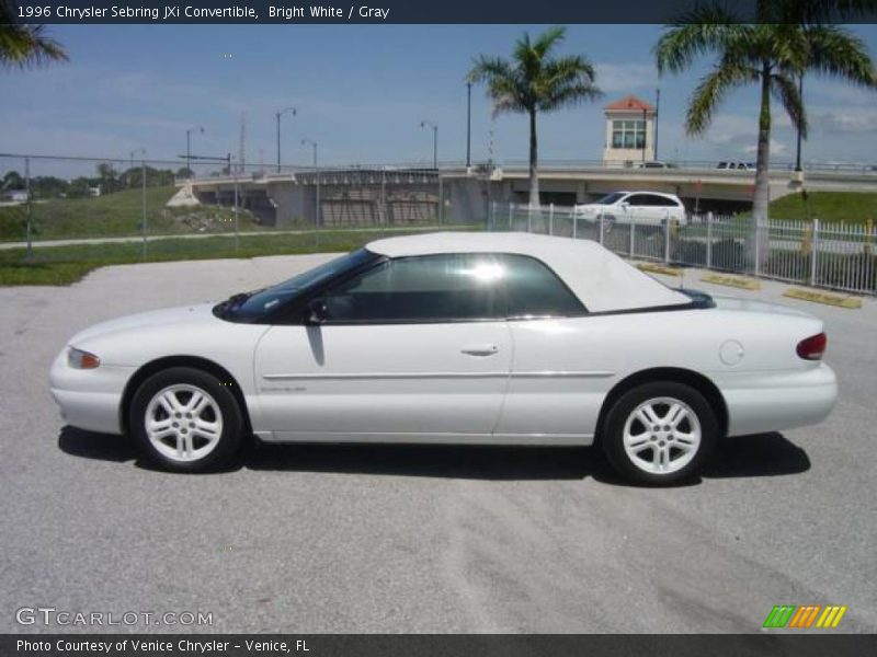 Bright White / Gray 1996 Chrysler Sebring JXi Convertible