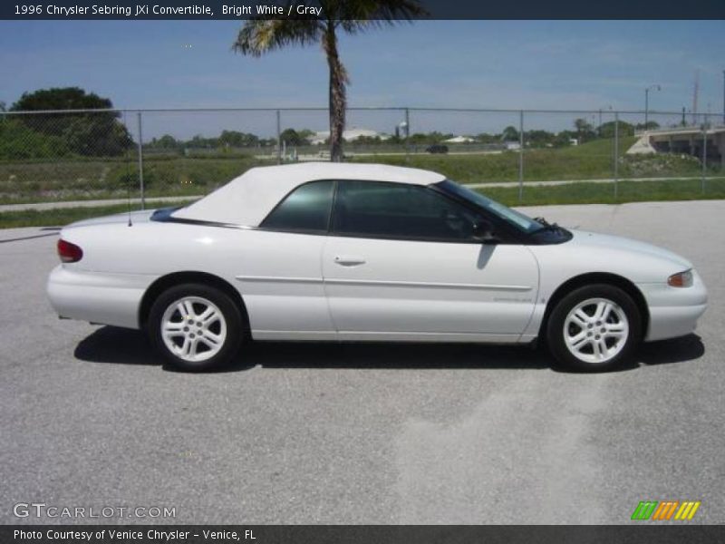 Bright White / Gray 1996 Chrysler Sebring JXi Convertible