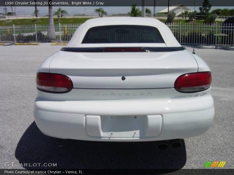 Bright White / Gray 1996 Chrysler Sebring JXi Convertible
