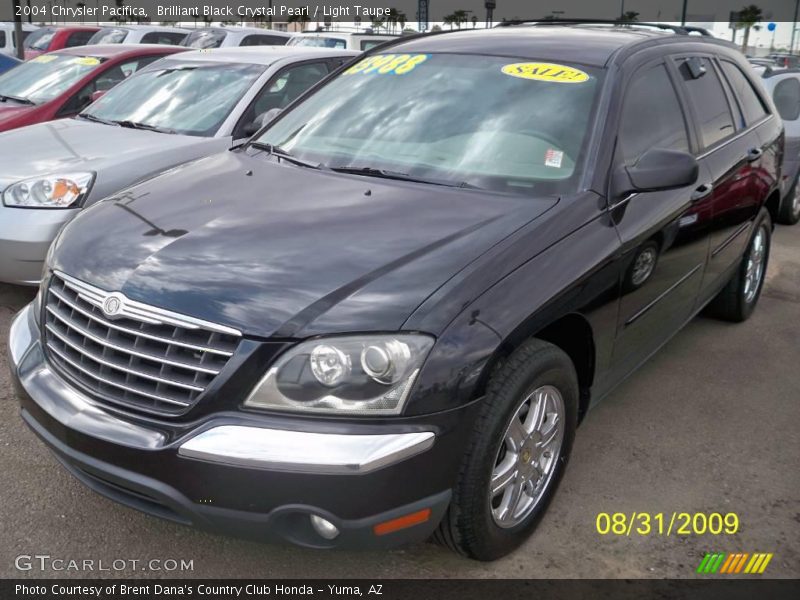 Brilliant Black Crystal Pearl / Light Taupe 2004 Chrysler Pacifica