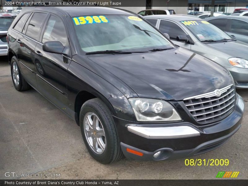 Brilliant Black Crystal Pearl / Light Taupe 2004 Chrysler Pacifica