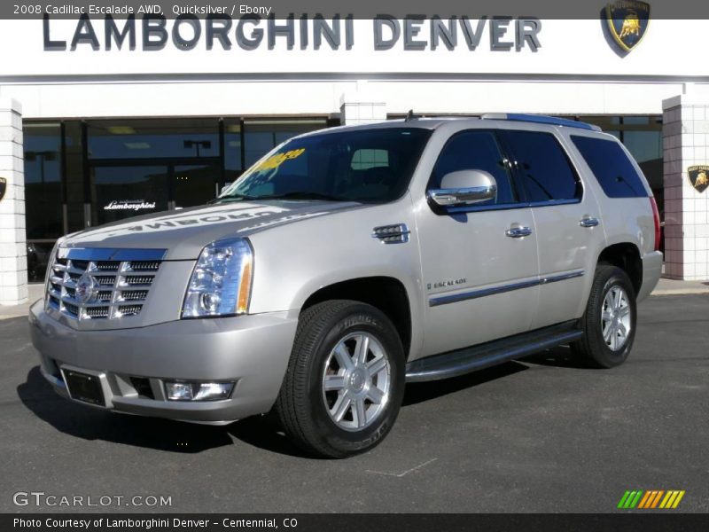 Quicksilver / Ebony 2008 Cadillac Escalade AWD