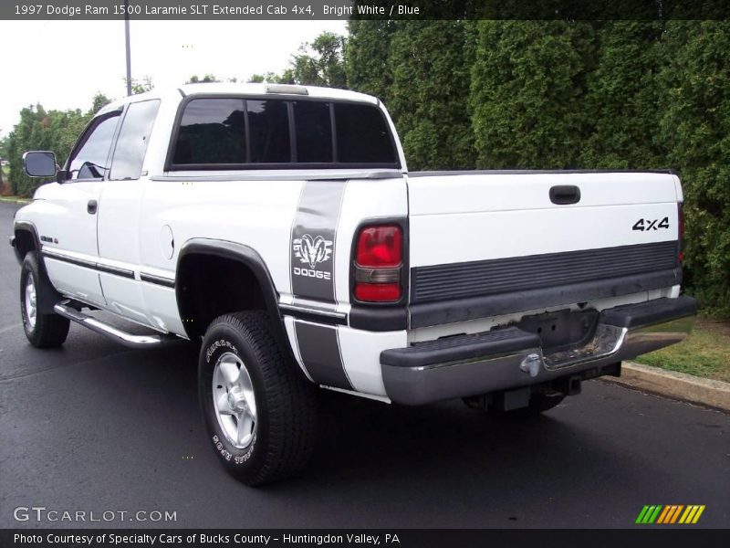 Bright White / Blue 1997 Dodge Ram 1500 Laramie SLT Extended Cab 4x4