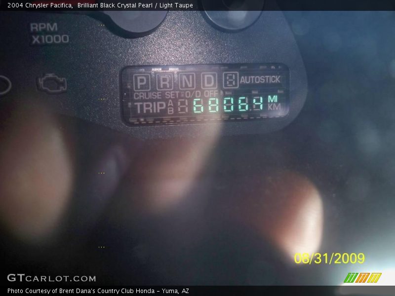 Brilliant Black Crystal Pearl / Light Taupe 2004 Chrysler Pacifica