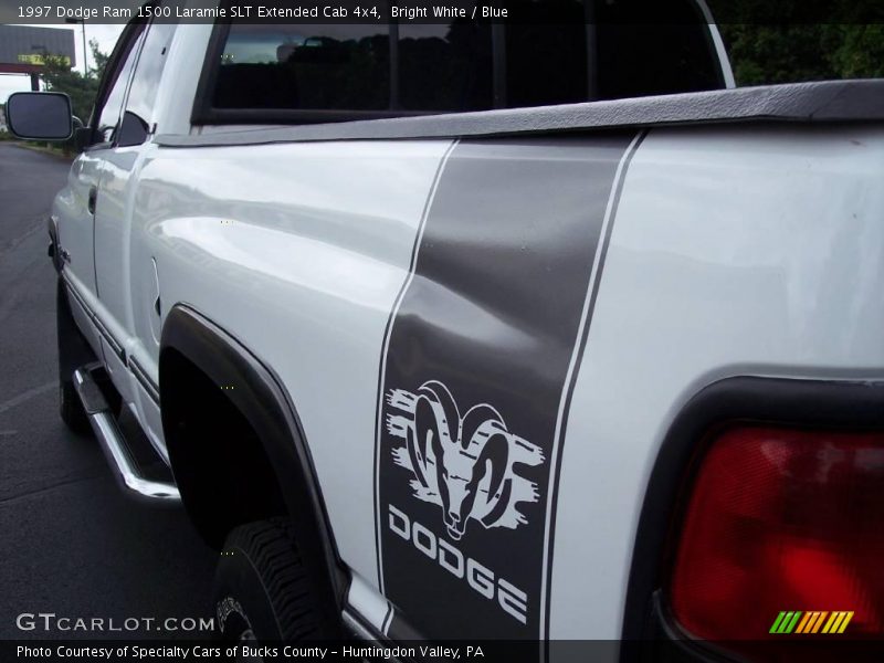 Bright White / Blue 1997 Dodge Ram 1500 Laramie SLT Extended Cab 4x4