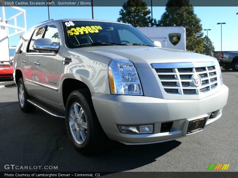 Quicksilver / Ebony 2008 Cadillac Escalade AWD