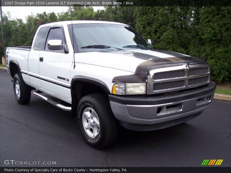 Bright White / Blue 1997 Dodge Ram 1500 Laramie SLT Extended Cab 4x4