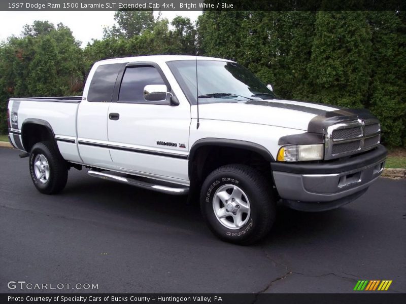 Bright White / Blue 1997 Dodge Ram 1500 Laramie SLT Extended Cab 4x4
