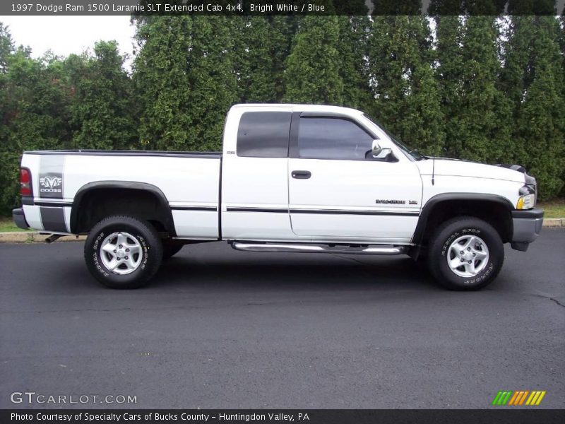 Bright White / Blue 1997 Dodge Ram 1500 Laramie SLT Extended Cab 4x4