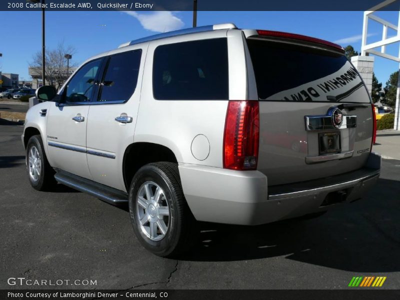 Quicksilver / Ebony 2008 Cadillac Escalade AWD