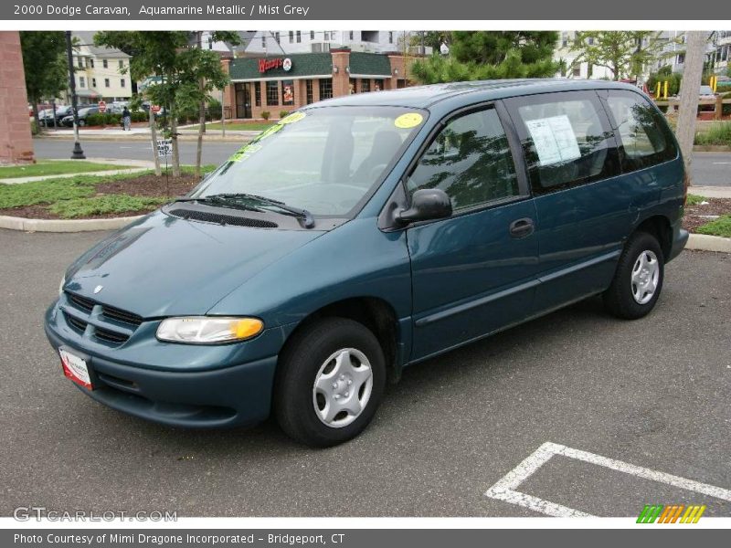 Aquamarine Metallic / Mist Grey 2000 Dodge Caravan