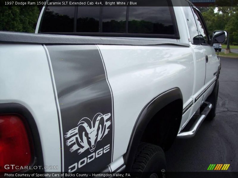 Bright White / Blue 1997 Dodge Ram 1500 Laramie SLT Extended Cab 4x4