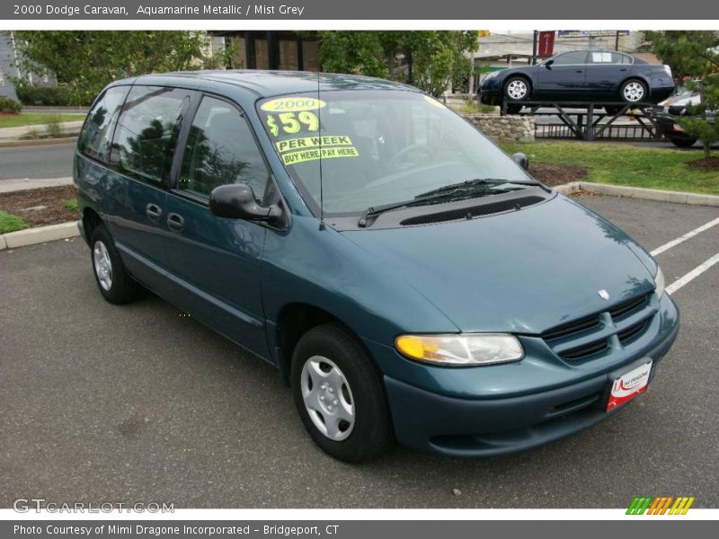 Aquamarine Metallic / Mist Grey 2000 Dodge Caravan