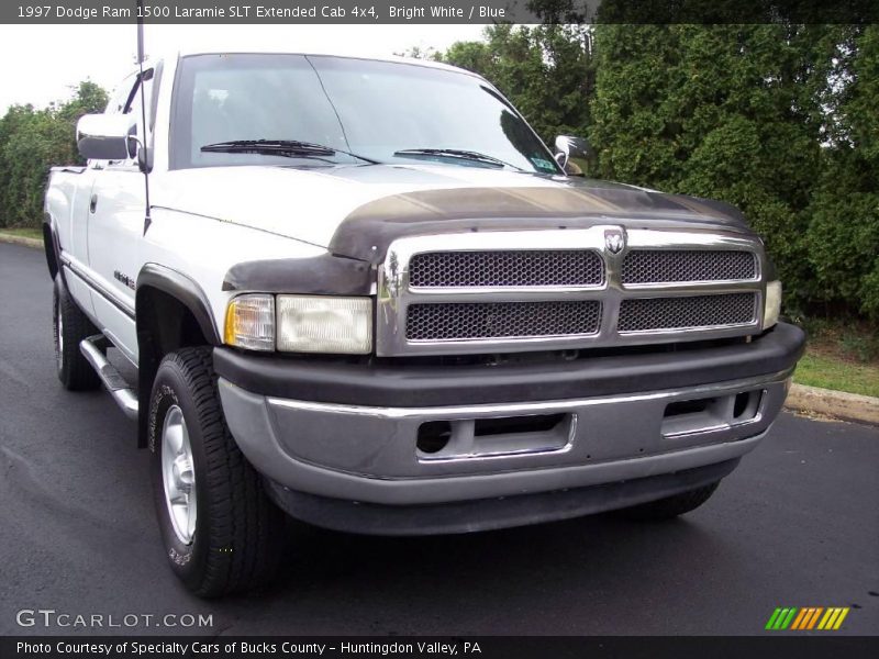 Bright White / Blue 1997 Dodge Ram 1500 Laramie SLT Extended Cab 4x4