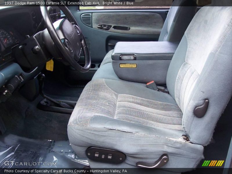 Bright White / Blue 1997 Dodge Ram 1500 Laramie SLT Extended Cab 4x4