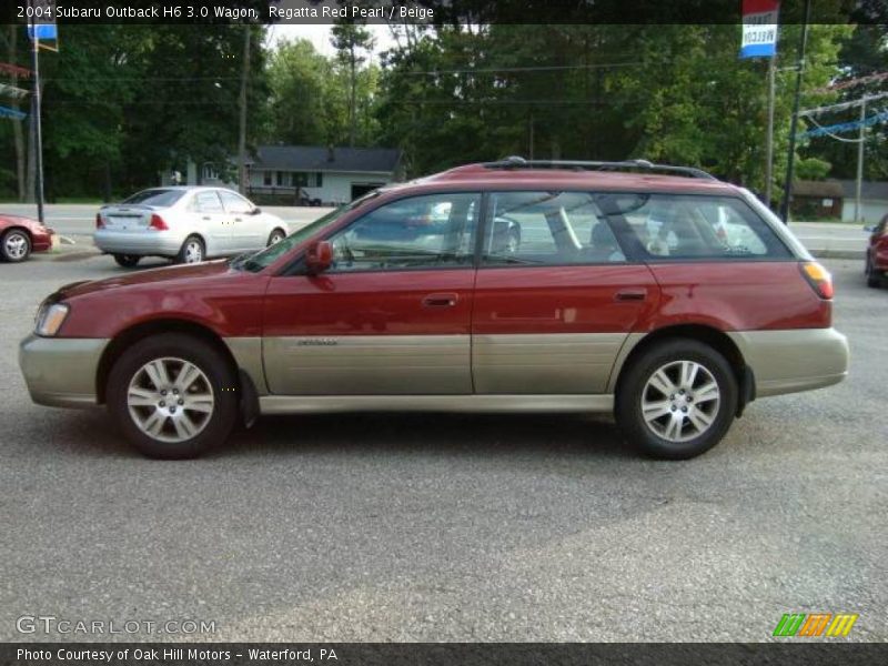 Regatta Red Pearl / Beige 2004 Subaru Outback H6 3.0 Wagon