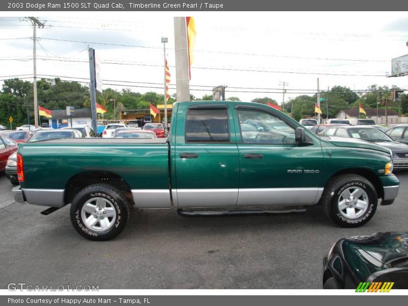 Timberline Green Pearl / Taupe 2003 Dodge Ram 1500 SLT Quad Cab