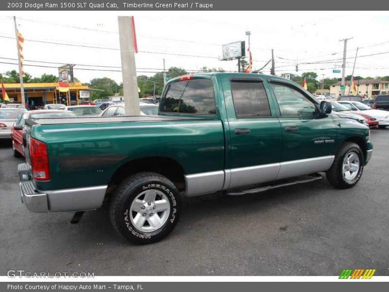Timberline Green Pearl / Taupe 2003 Dodge Ram 1500 SLT Quad Cab