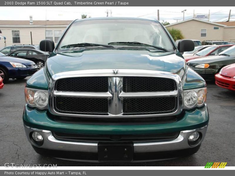 Timberline Green Pearl / Taupe 2003 Dodge Ram 1500 SLT Quad Cab