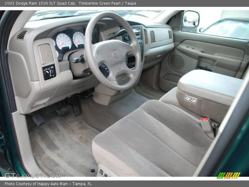 Timberline Green Pearl / Taupe 2003 Dodge Ram 1500 SLT Quad Cab