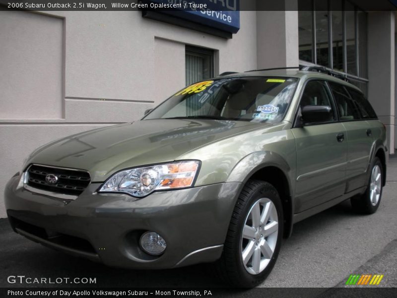 Willow Green Opalescent / Taupe 2006 Subaru Outback 2.5i Wagon