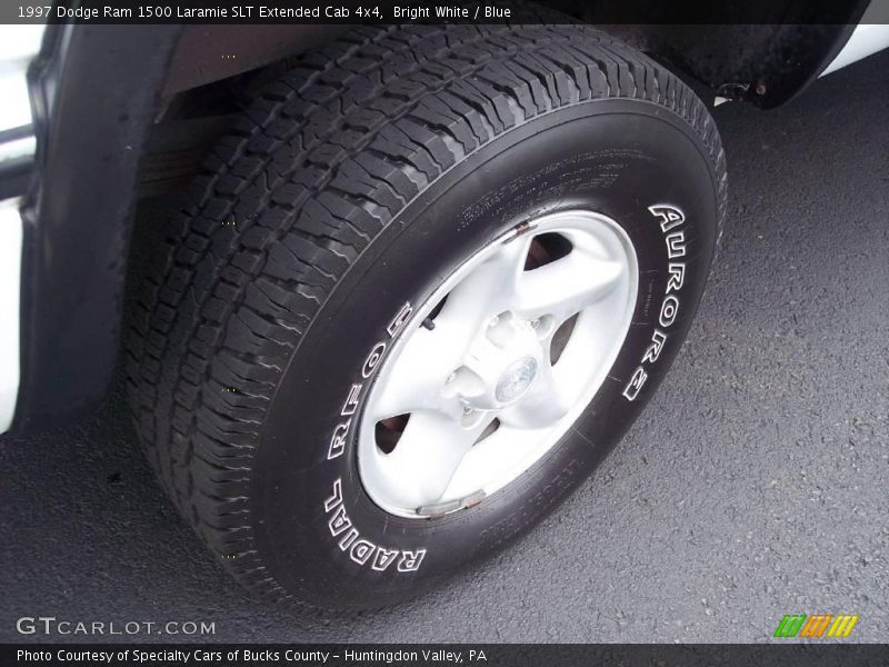Bright White / Blue 1997 Dodge Ram 1500 Laramie SLT Extended Cab 4x4