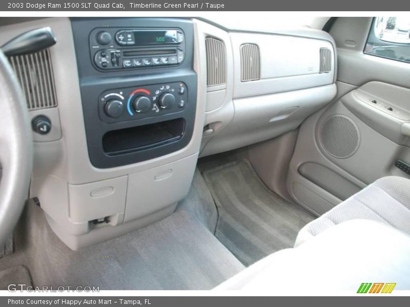 Timberline Green Pearl / Taupe 2003 Dodge Ram 1500 SLT Quad Cab